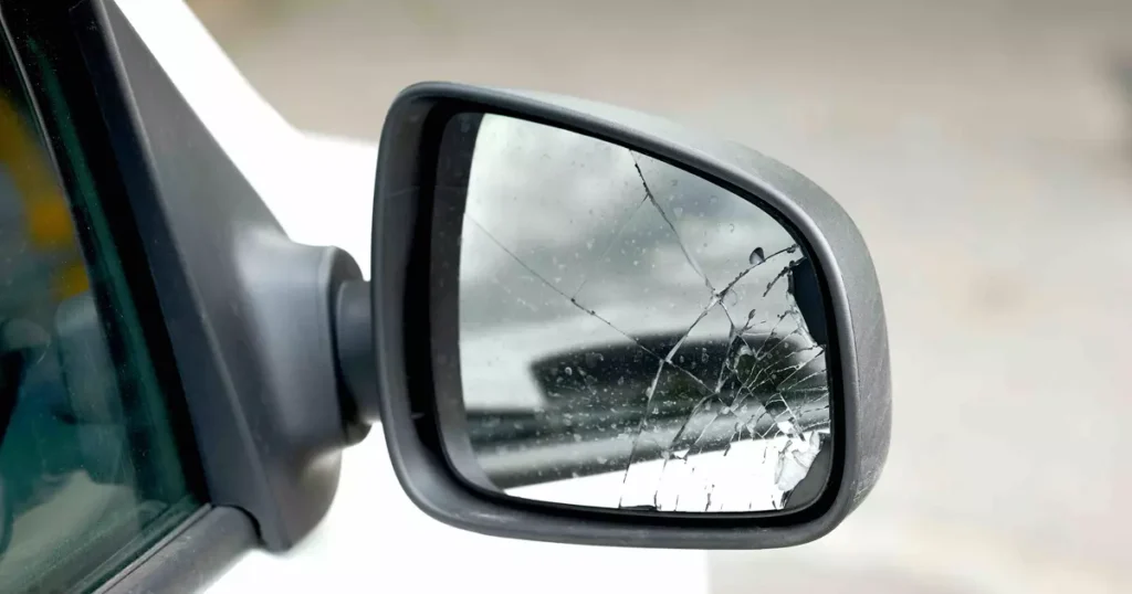 broken vehicle side mirror - Cali Auto Glass & Tint