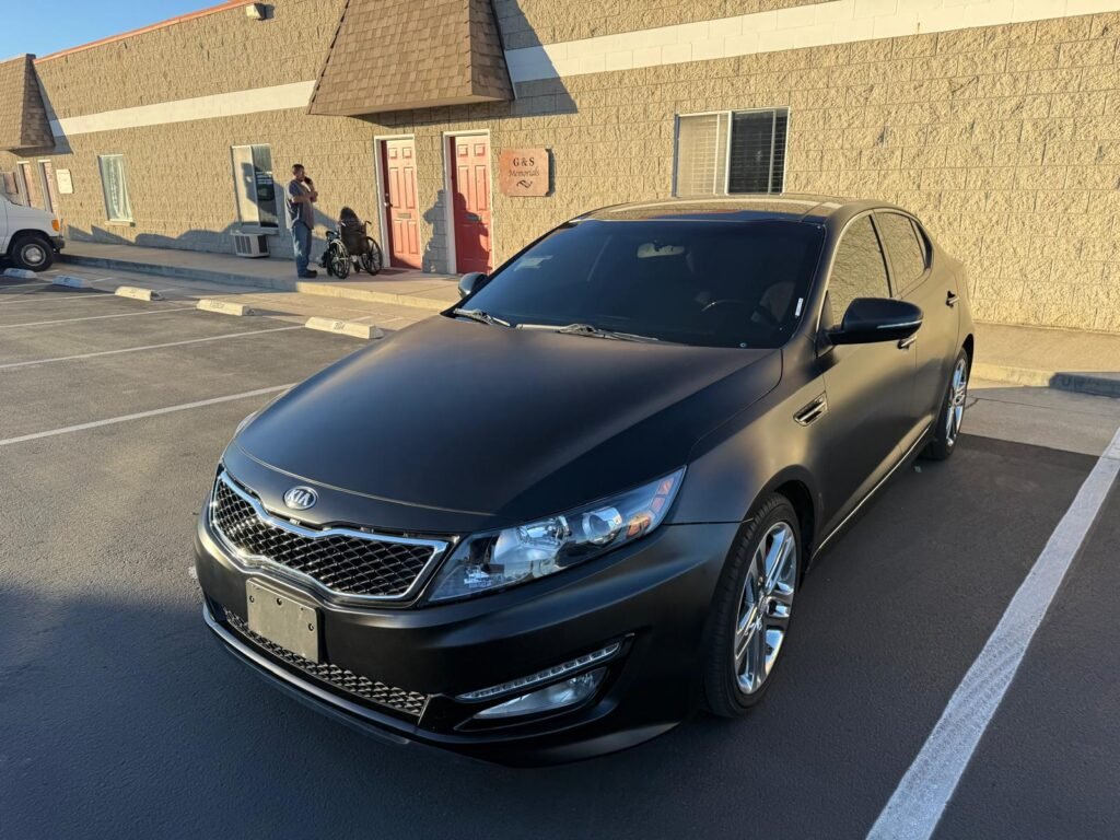 A professionally tinted car parked in El Cajon illustrating legal California window tint levels.